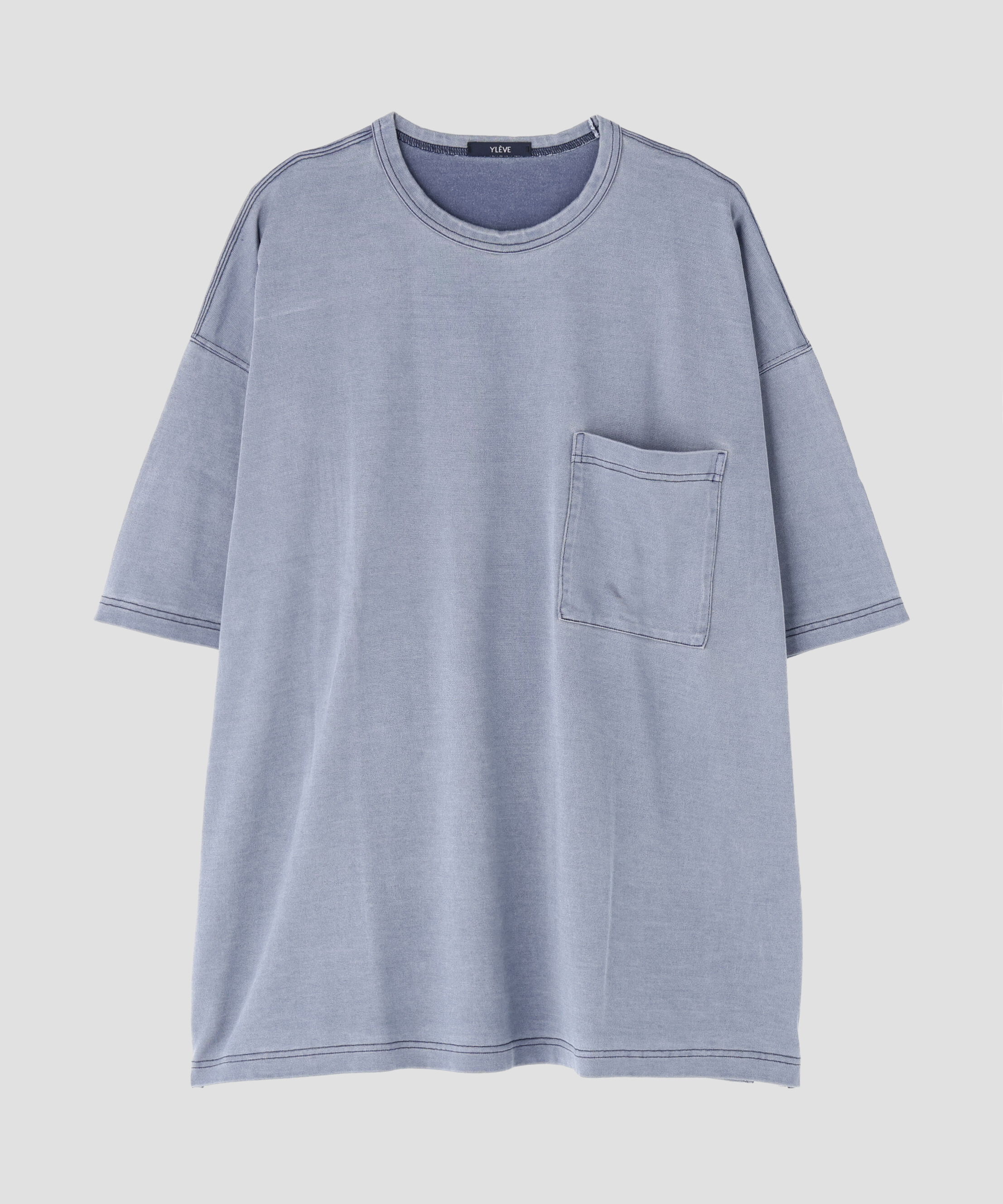 YLEVE 「YLEVE / COTTON RAYON PIGMENT DYE POCKET T-SHIRT」|Tシャツ・カットソー|ネイビー