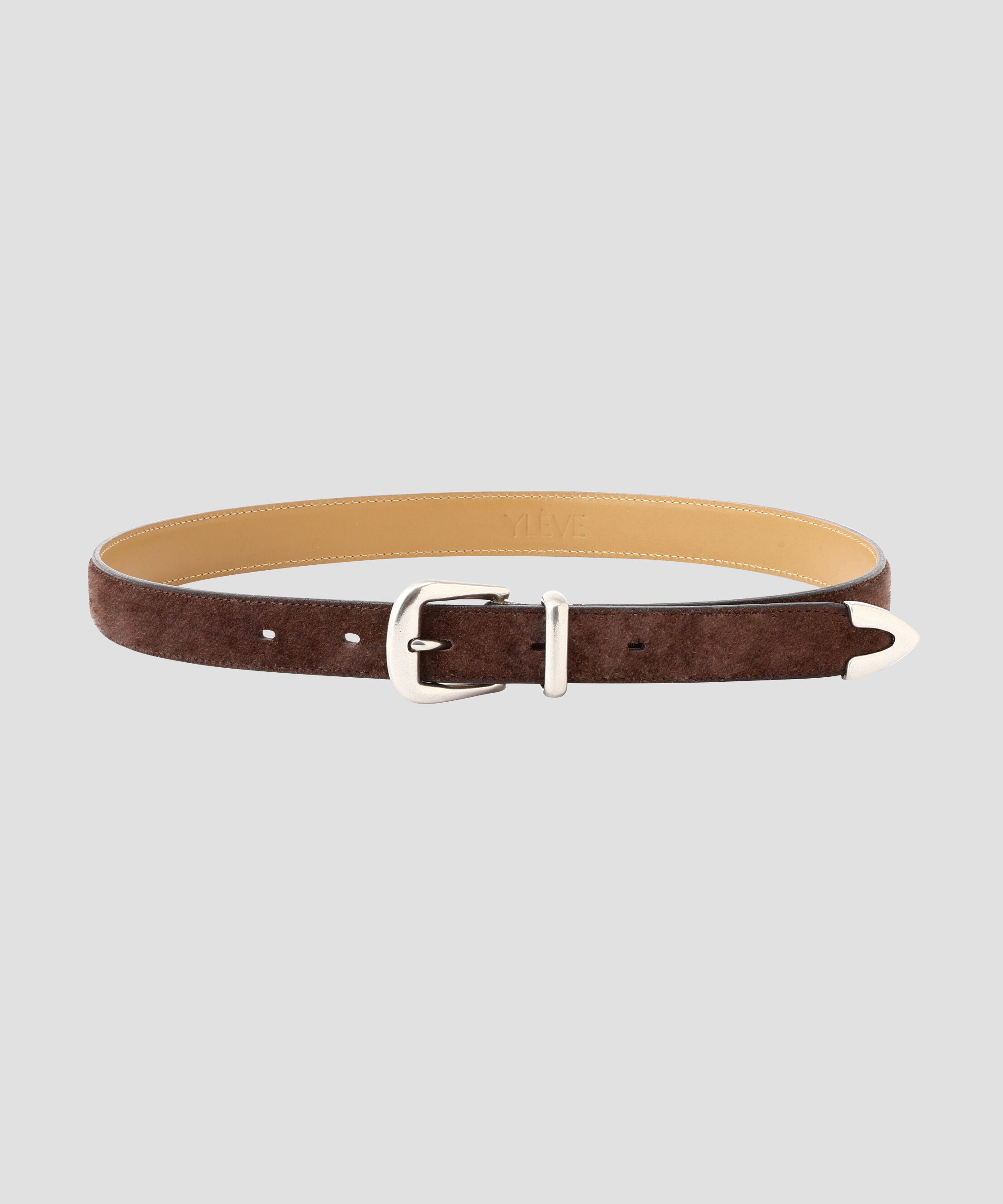 YLEVE 「YLEVE / SUEDE WESTERN BELT WOMEN」|ベルト|BROWN