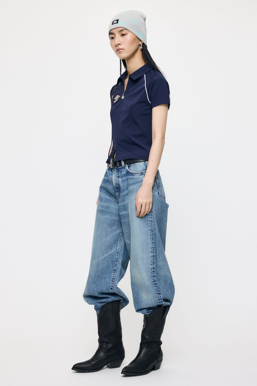 MOUSSY「MIDRISE CURVED WIDE ストレート」|デニム|