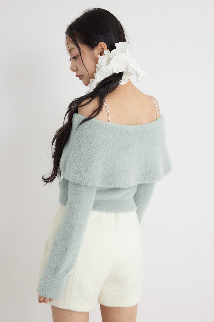 rienda「2WAYスパンコールシャギーニットトップス」|ニット・セーター|