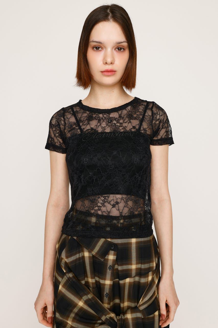 SLY「CUT LACE EMBROIDERY Tシャツ」|Tシャツ・カットソー|