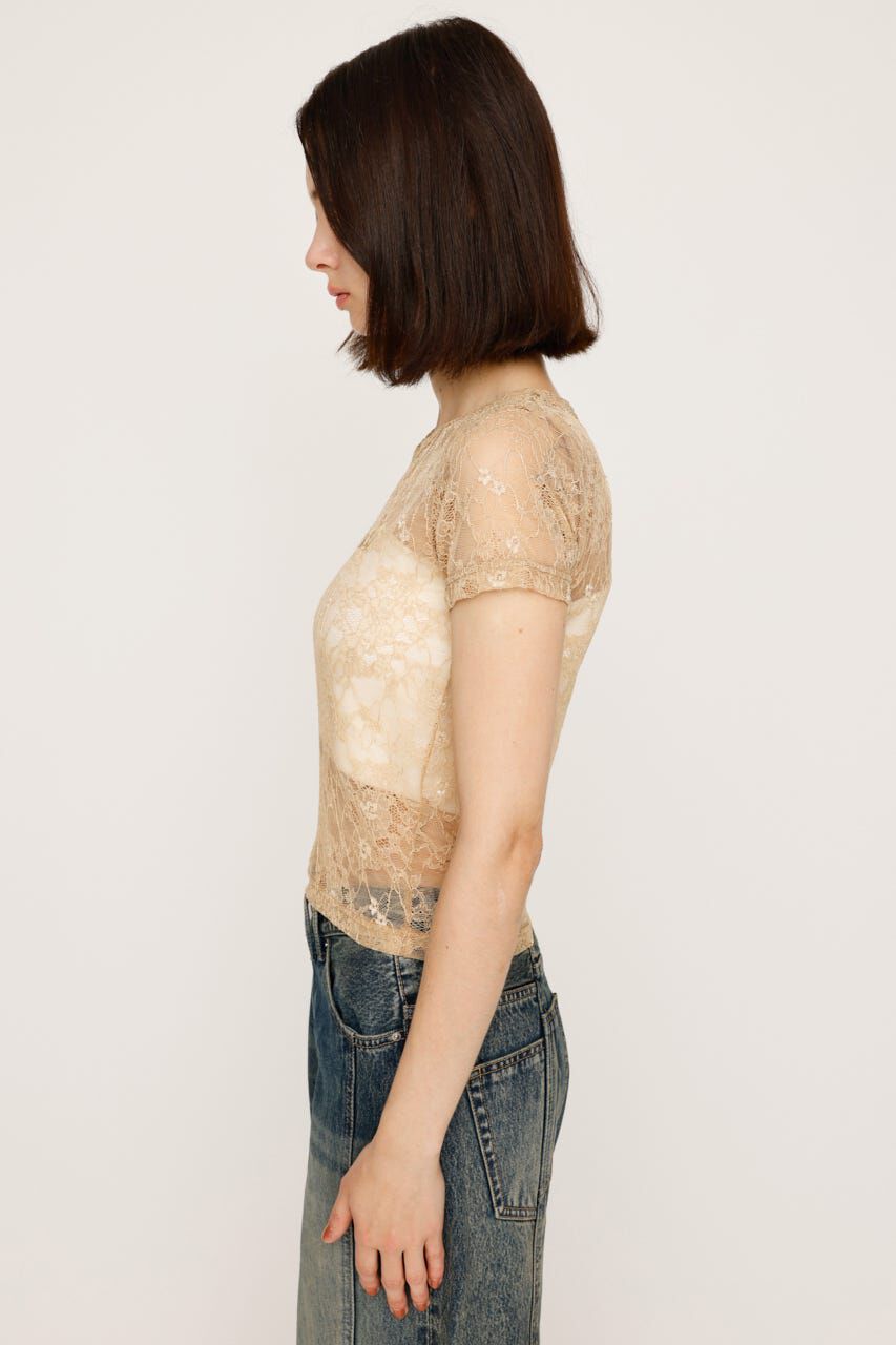 SLY「CUT LACE EMBROIDERY Tシャツ」|Tシャツ・カットソー|