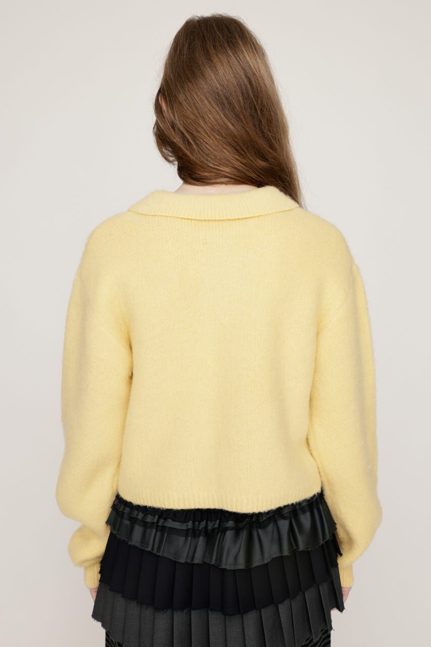SLY「RIBBON BUTTON SHAGGY カーディガン」|カーディガン|