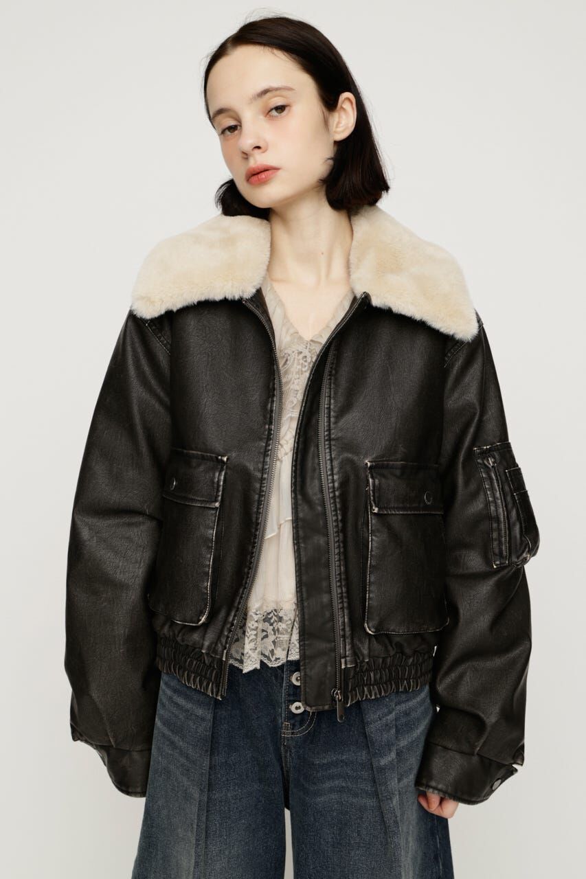 SLY「WASHED PUFFER SHORT ブルゾン」|ブルゾン・スタジャン|