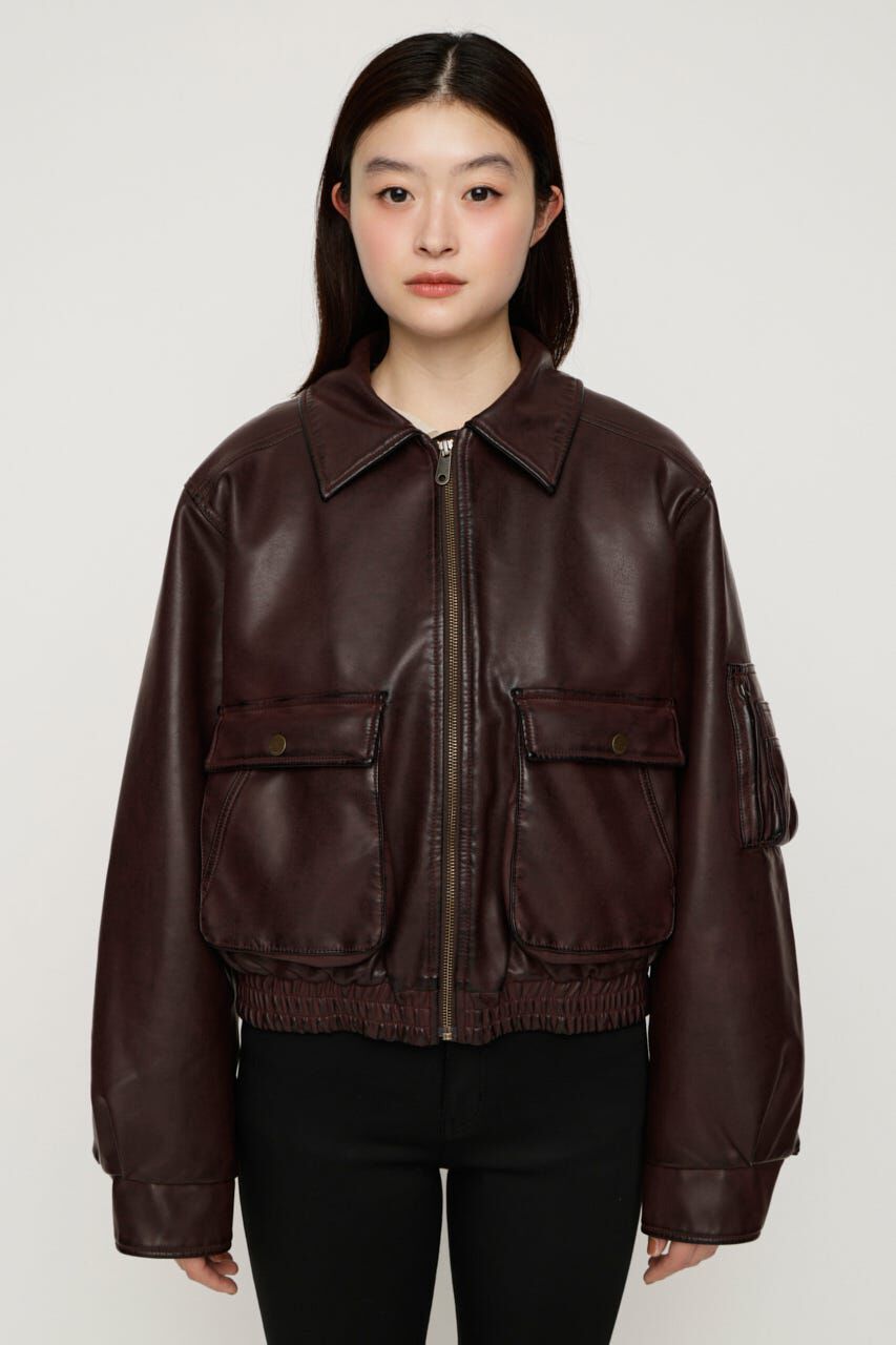SLY「WASHED PUFFER SHORT ブルゾン」|ブルゾン・スタジャン|