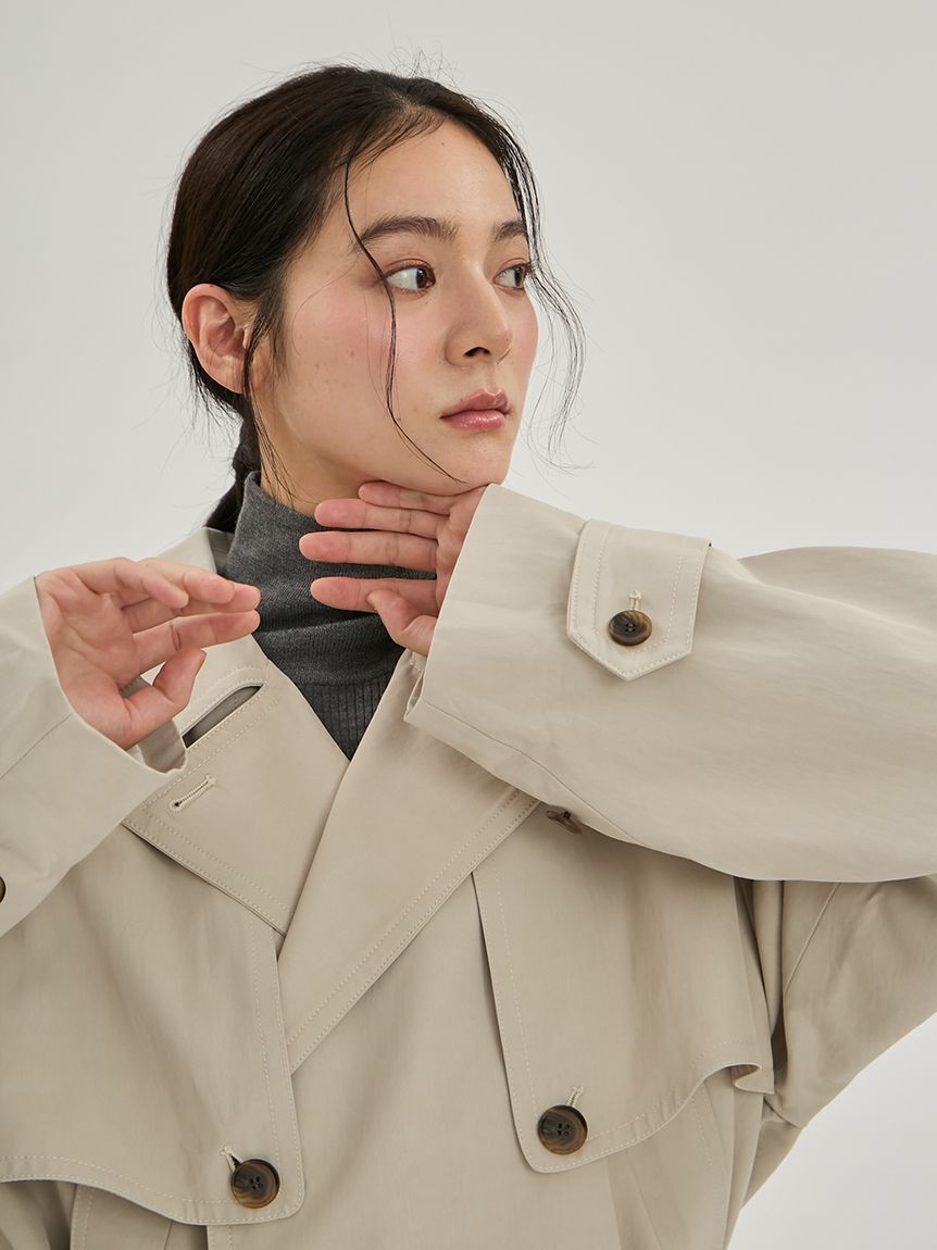 Mila Owen「ショートトレンチコート」|トレンチコート|