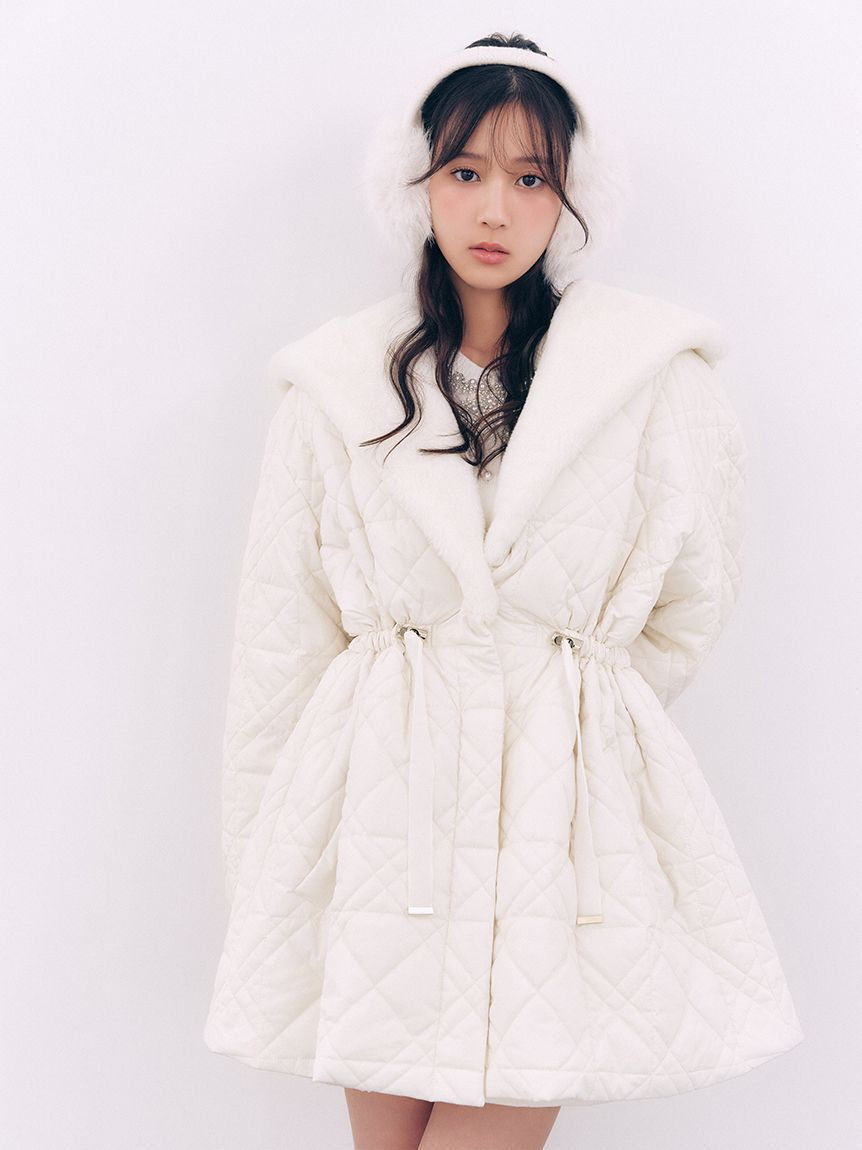 SNIDEL「【WARM】キルティングレディモッズコート」|ミリタリー・モッズコート|
