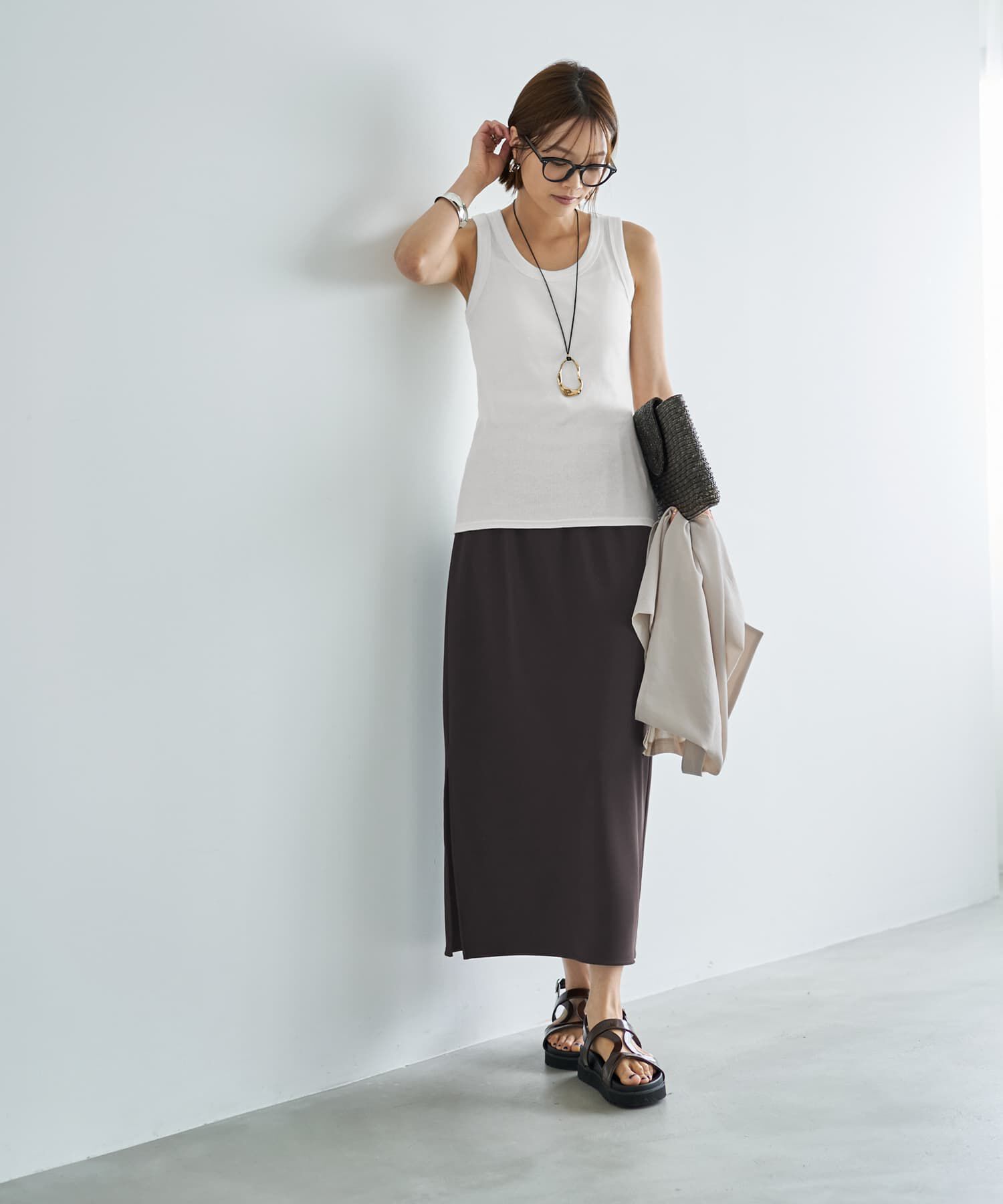 STYLE DELI「【Made in JAPAN】太めバインダーリブタンクトップ」|タンクトップ|