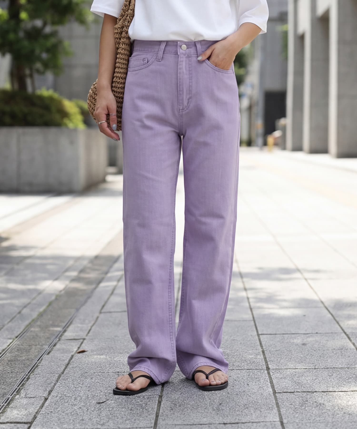 STYLE DELI「暑くない洗い加工カラーデニム」|デニム|パープル