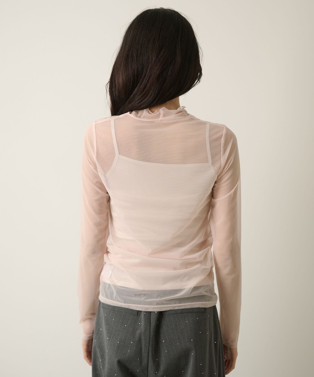 アンドクチュール「インナーキャミ付きシアートップス」|Tシャツ・カットソー|