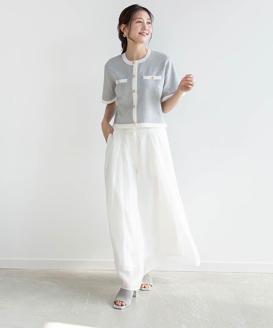  「【SUSTAINABLE】アシンメトリーニットミュールサンダル」|パンプス|
