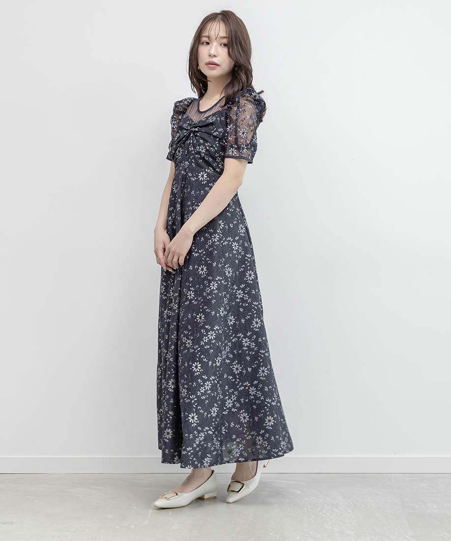  「3E幅広 ゴールドパーツポインテッドフラットパンプス」|パンプス|