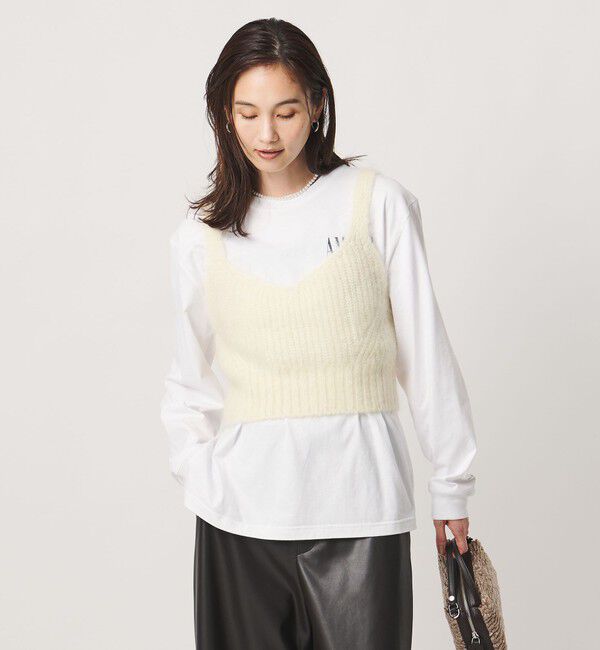 UNITED ARROWS「モヘヤ アゼ キャミソール ニット」|ニット・セーター|OFF WHITE