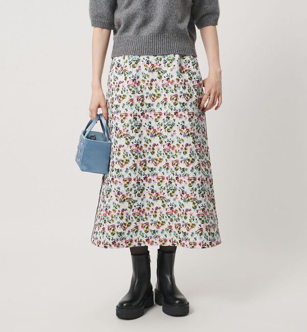 UNITED ARROWS「カラー フラワー ジャガード スカート」|スカート|その他1