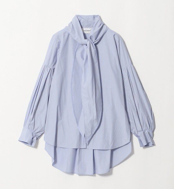 UNITED ARROWS「＜MARILYN MOON＞ストライプ ボウタイ ブラウス」|Tシャツ・カットソー|LT.BLUE