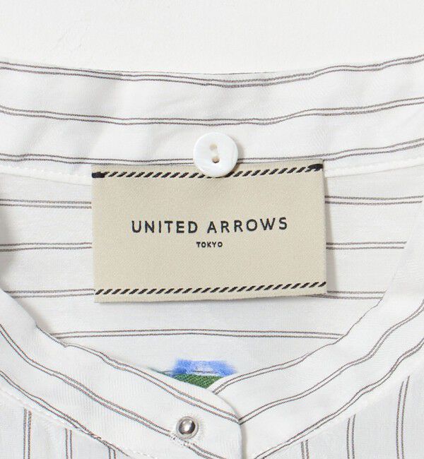 UNITED ARROWS「ストライプ フラワー ジャガード ボウタイ ブラウス」|シャツ・ブラウス|