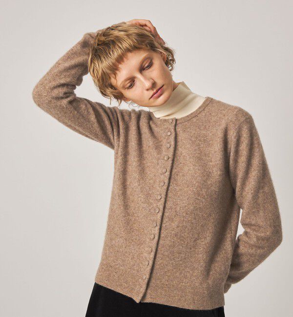 STEVEN ALAN「＜Steven Alan＞ウール ナイロン キャメル ミックス カーディガン」|カーディガン|