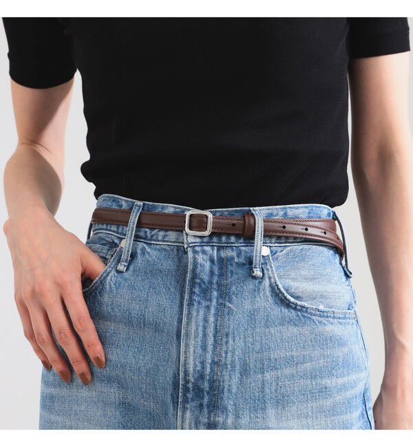 BEAMS SELECTION for WOMEN「LIE STUDIO / The Geogia Slim ベルト」|ベルト|BROWN&times;SILVER