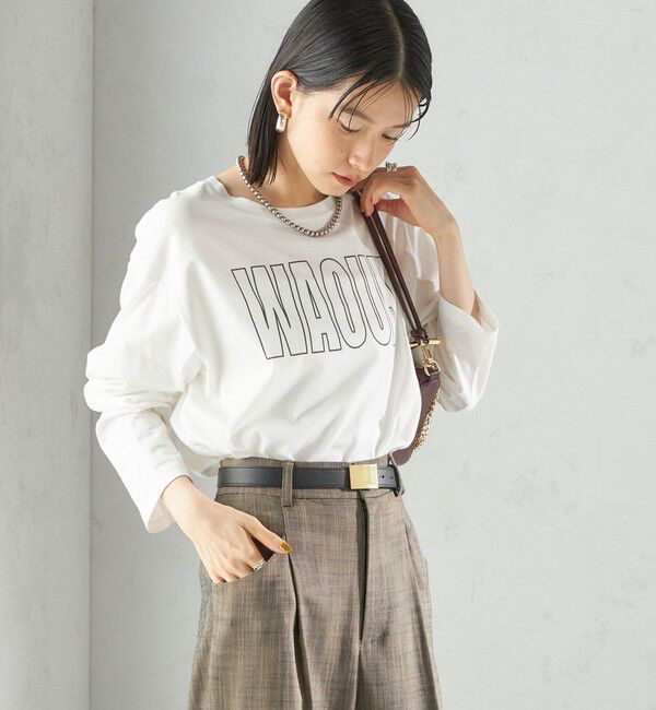 SHIPS for women「プリント ロゴ ロング スリーブ TEE」|Tシャツ・カットソー|