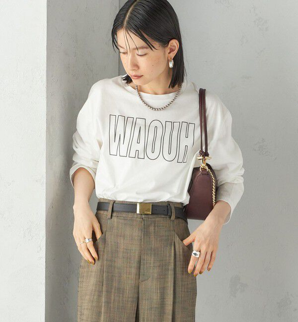 SHIPS for women「プリント ロゴ ロング スリーブ TEE」|Tシャツ・カットソー|