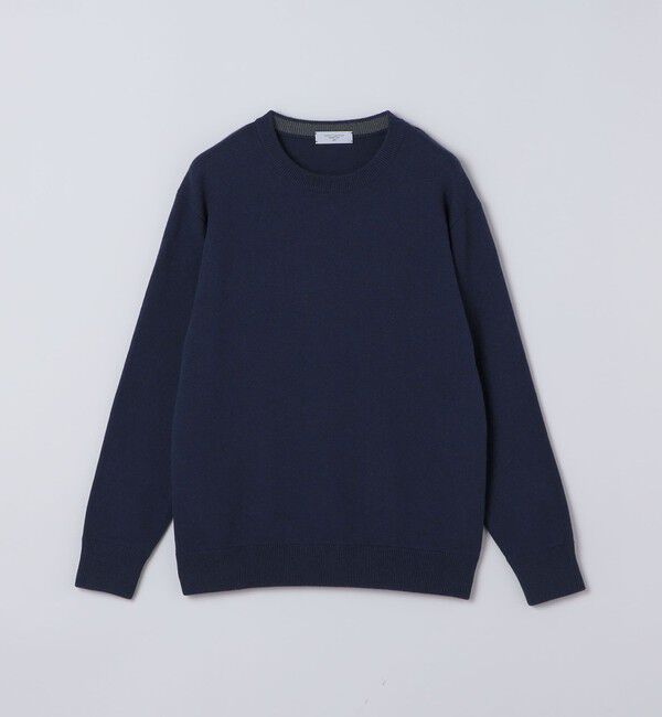 SHIPS「〈洗濯機可能〉ソリッド コットン カシミヤ クルーネック 26AW」|ニット・セーター|コバルトブルー