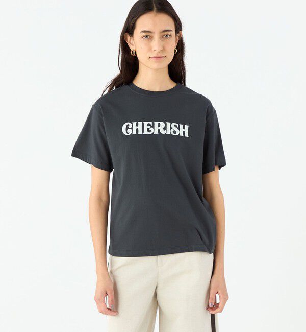 MACPHEE「コットンロゴプリント Tシャツ」|Tシャツ・カットソー|