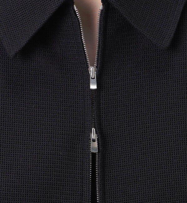Ballsey「フラワーメッシュエンブロイダリー ジップアップジレ」|ベスト・ジレ|