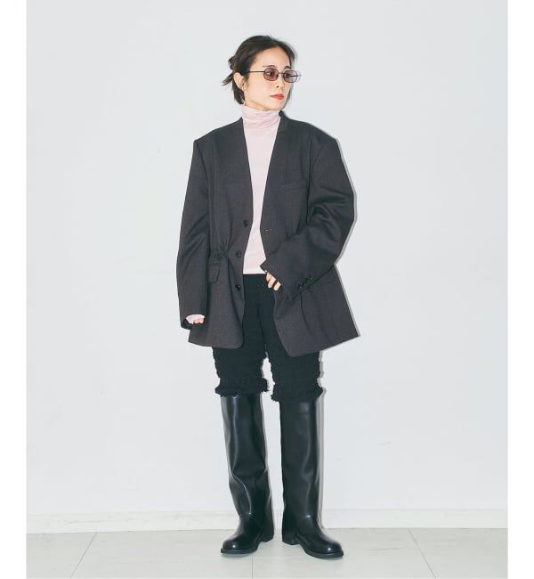  「SHEER VELOR HIGH NECK TOP：カットソー」|Tシャツ・カットソー|