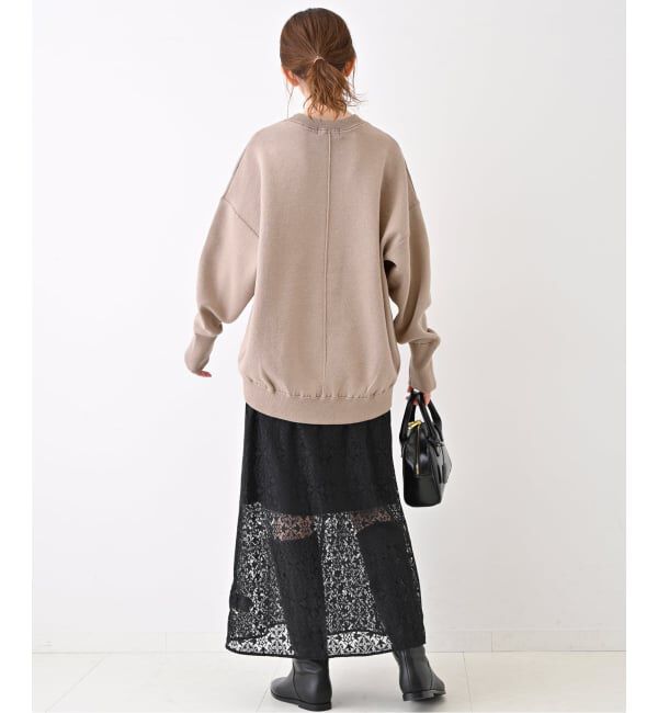 SLOBE IENA「《WEB限定/追加予約》オーバーサイズ スウェットライクニット」|ニット・セーター|