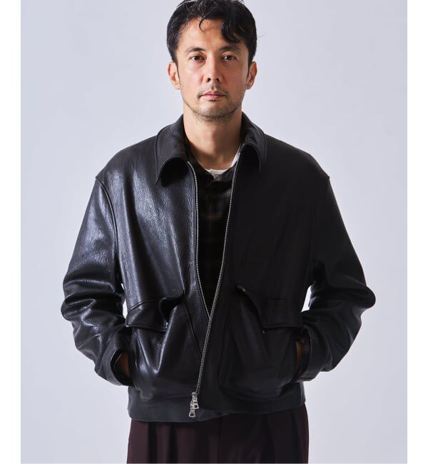 EDIFICE「NZ-ラムレザー フライトジャケット」|ライダースジャケット|
