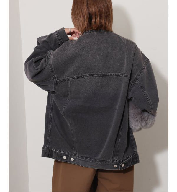 JOURNAL STANDARD relume「別注【LEVI&rsquo;S】COLLARLESS XL TRUCKER BK：デニムジャケット」|デニムジャケット|
