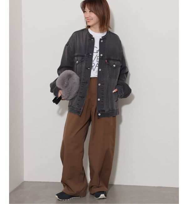 JOURNAL STANDARD relume「別注【LEVI&rsquo;S】COLLARLESS XL TRUCKER BK：デニムジャケット」|デニムジャケット|