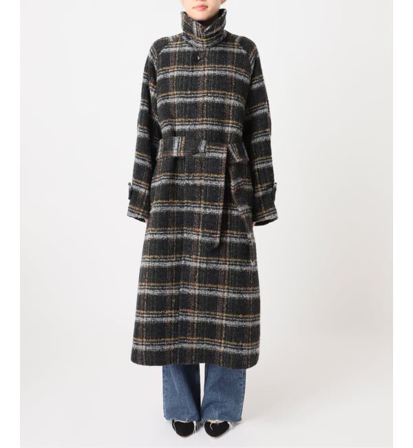 journal standard L'essage「《予約》SUPER100モッサ/GIOLICAチェック バルカラーコート」|ステンカラーコート|