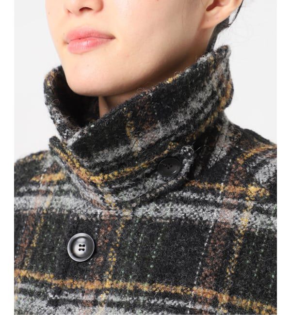 journal standard L'essage「《予約》SUPER100モッサ/GIOLICAチェック バルカラーコート」|ステンカラーコート|