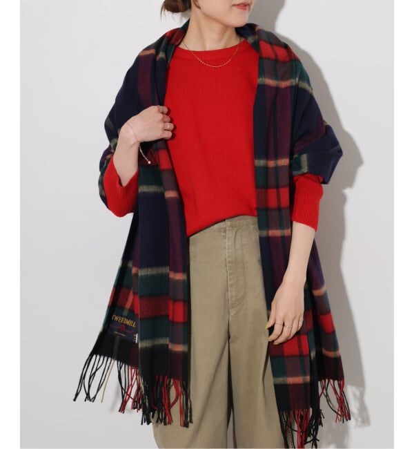 JOURNAL STANDARD relume「《追加予約/別注カラー》【TWEEDMILL/ツイードミル】 チェックストール」|ストール|レッド