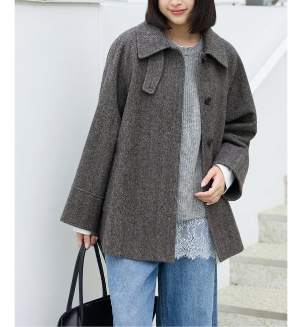 JOURNAL STANDARD relume「《追加予約 / 新色》尾州ウールスーパー100Aラインコート」|ステンカラーコート|