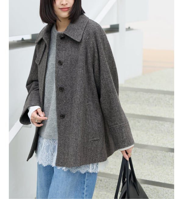 JOURNAL STANDARD relume「《追加予約 / 新色》尾州ウールスーパー100Aラインコート」|ステンカラーコート|