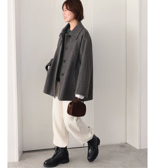 JOURNAL STANDARD relume「《追加予約 / 新色》尾州ウールスーパー100Aラインコート」|ステンカラーコート|