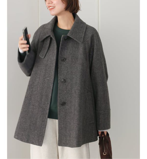 JOURNAL STANDARD relume「《追加予約 / 新色》尾州ウールスーパー100Aラインコート」|ステンカラーコート|