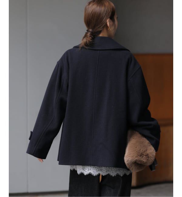 JOURNAL STANDARD relume「《WEB限定予約》尾州ウールモッサWブレストショートコート」|ピーコート|