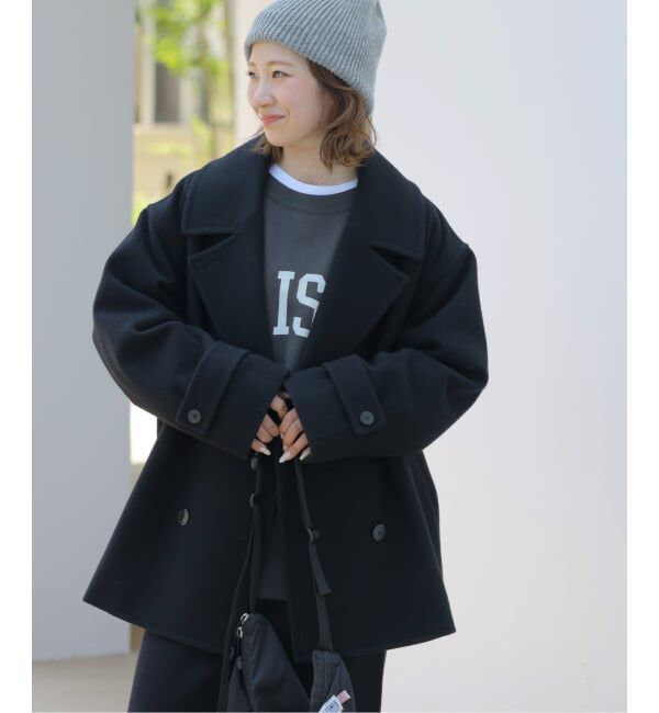 JOURNAL STANDARD relume「《WEB限定予約》尾州ウールモッサWブレストショートコート」|ピーコート|