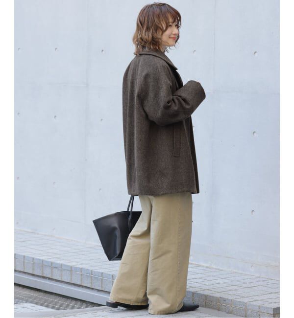 JOURNAL STANDARD relume「《予約》尾州ウールスーパー100スタンドPコート」|ピーコート|