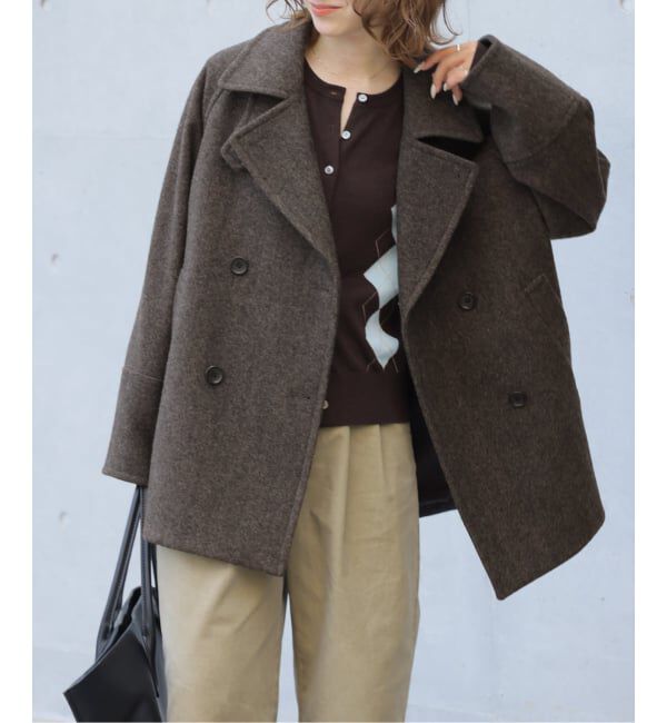 JOURNAL STANDARD relume「《予約》尾州ウールスーパー100スタンドPコート」|ピーコート|