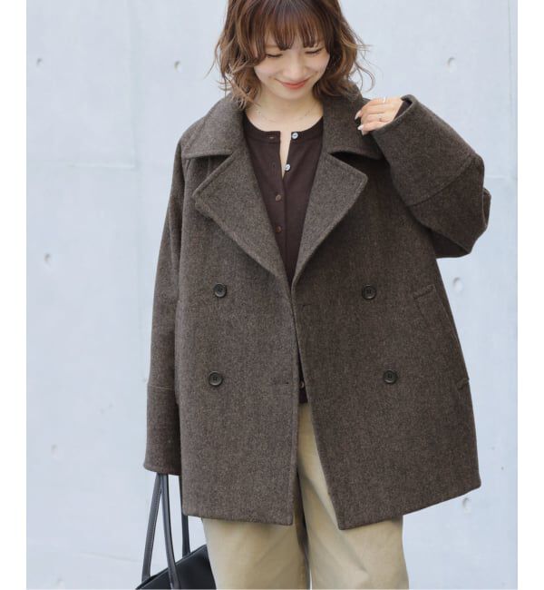 JOURNAL STANDARD relume「《予約》尾州ウールスーパー100スタンドPコート」|ピーコート|