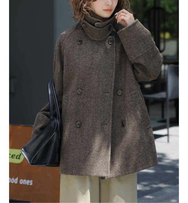 JOURNAL STANDARD relume「《予約》尾州ウールスーパー100スタンドPコート」|ピーコート|