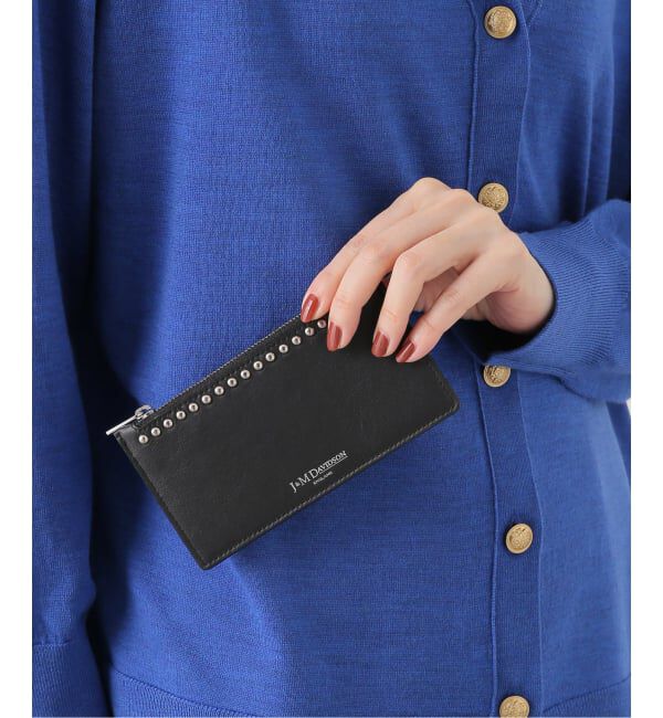 journal standard L'essage「J&M DAVIDSON/ジェイ＆エム デヴィッドソン KEY POUCH WITH STUDS キーポーチ」|キーケース|ブラック