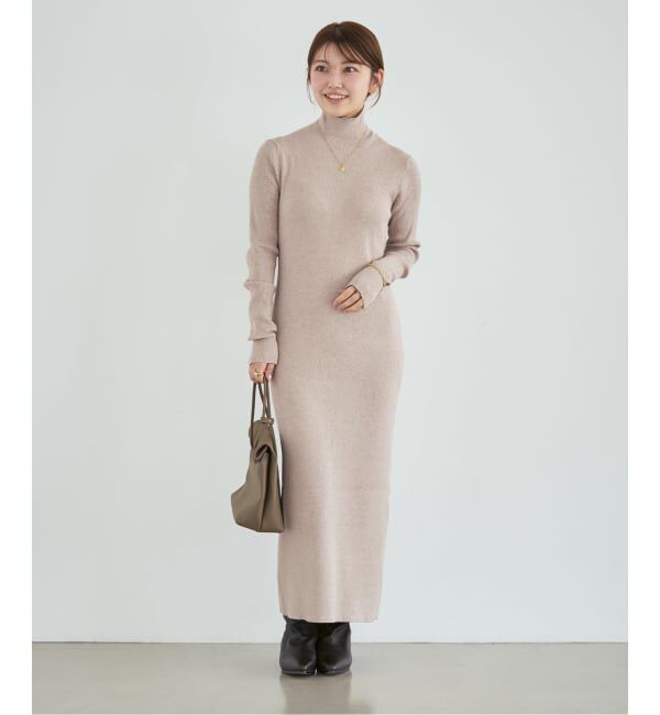 NOBLE「《追加予約・新色・WEB限定カラーあり》RY/PLリブハイネック ロングワンピース」|ワンピース|