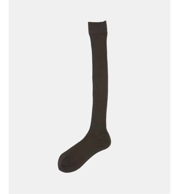  「LETALON Rib High socks」|ソックス|グレー