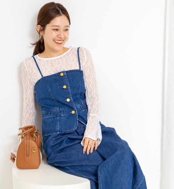 NOLLEY'S「ウォッシャブル袖フレアレースロンＴ」|Tシャツ・カットソー|