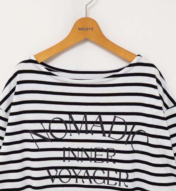 NOLLEY'S「【WEB限定】ウォッシャブルボーダープリントロンTee」|Tシャツ・カットソー|